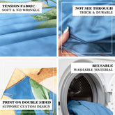 Mediterranean Lemon Theme Blue Bridal Shower Arch Backdrop Kit